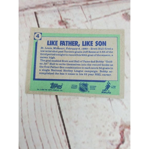 1990 Highlight Jarri Kurri & Brett Hull #4 And #5 Hockey Topps Card - Picture 6 of 7